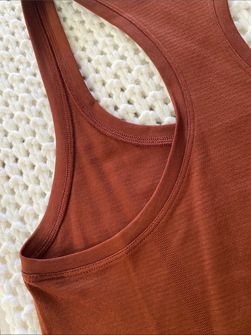 Women's Racerback Tank Top - Rust - Picture 6 of 7